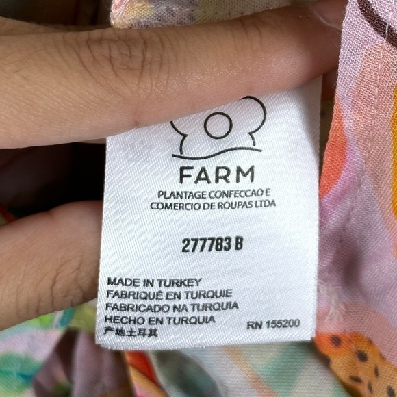 Farm Rio Anthropologie Rainforest Wrap Tropical Fruit Print Top Size Medium - Picture 12 of 16